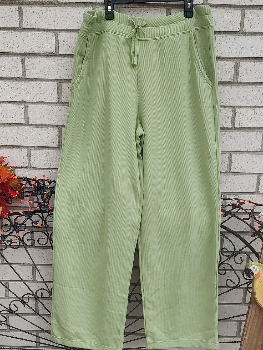 Light Green Drawstring Sweatpants - Picture 2 of 11